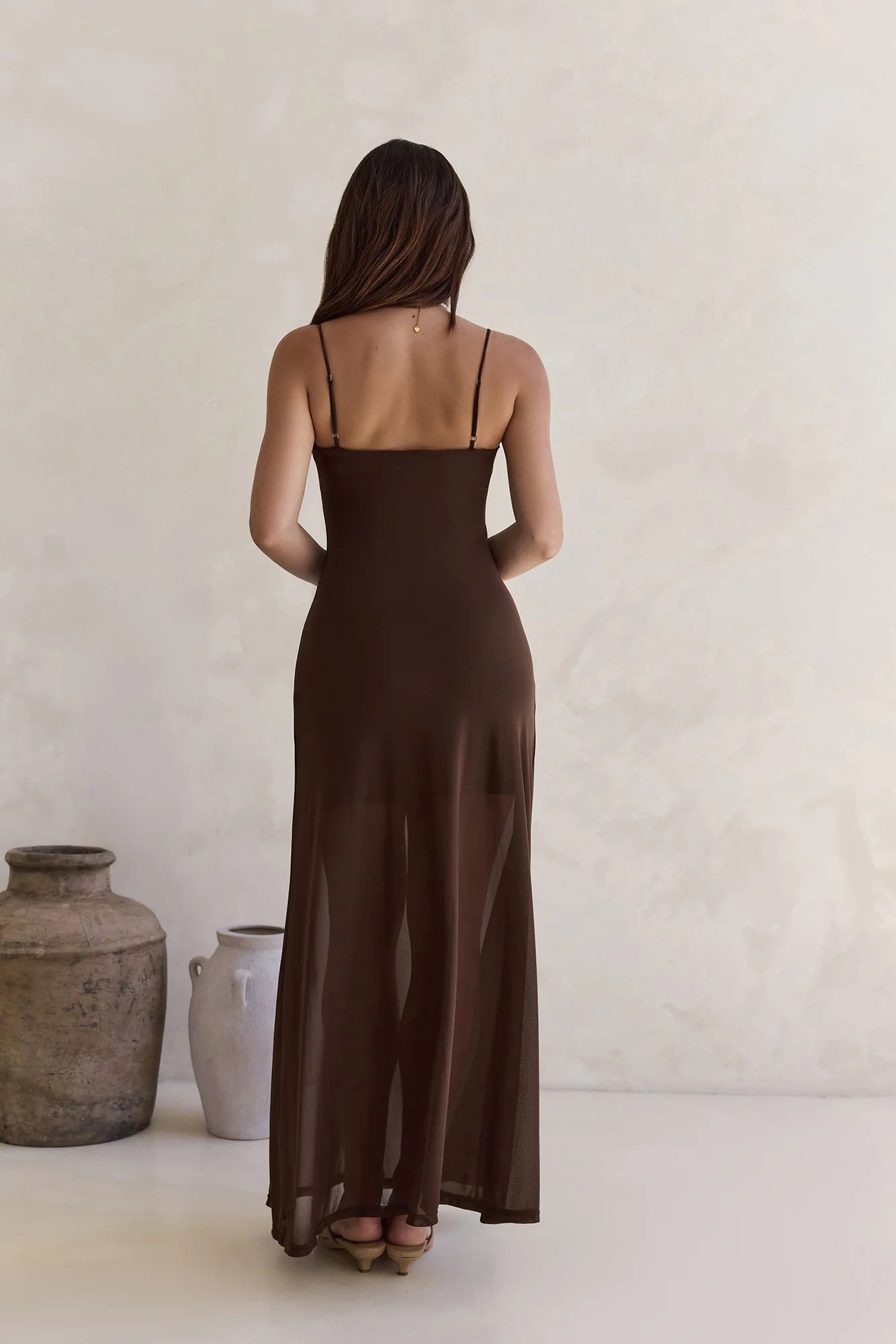 Alessandra Maxi Dress Chocolate