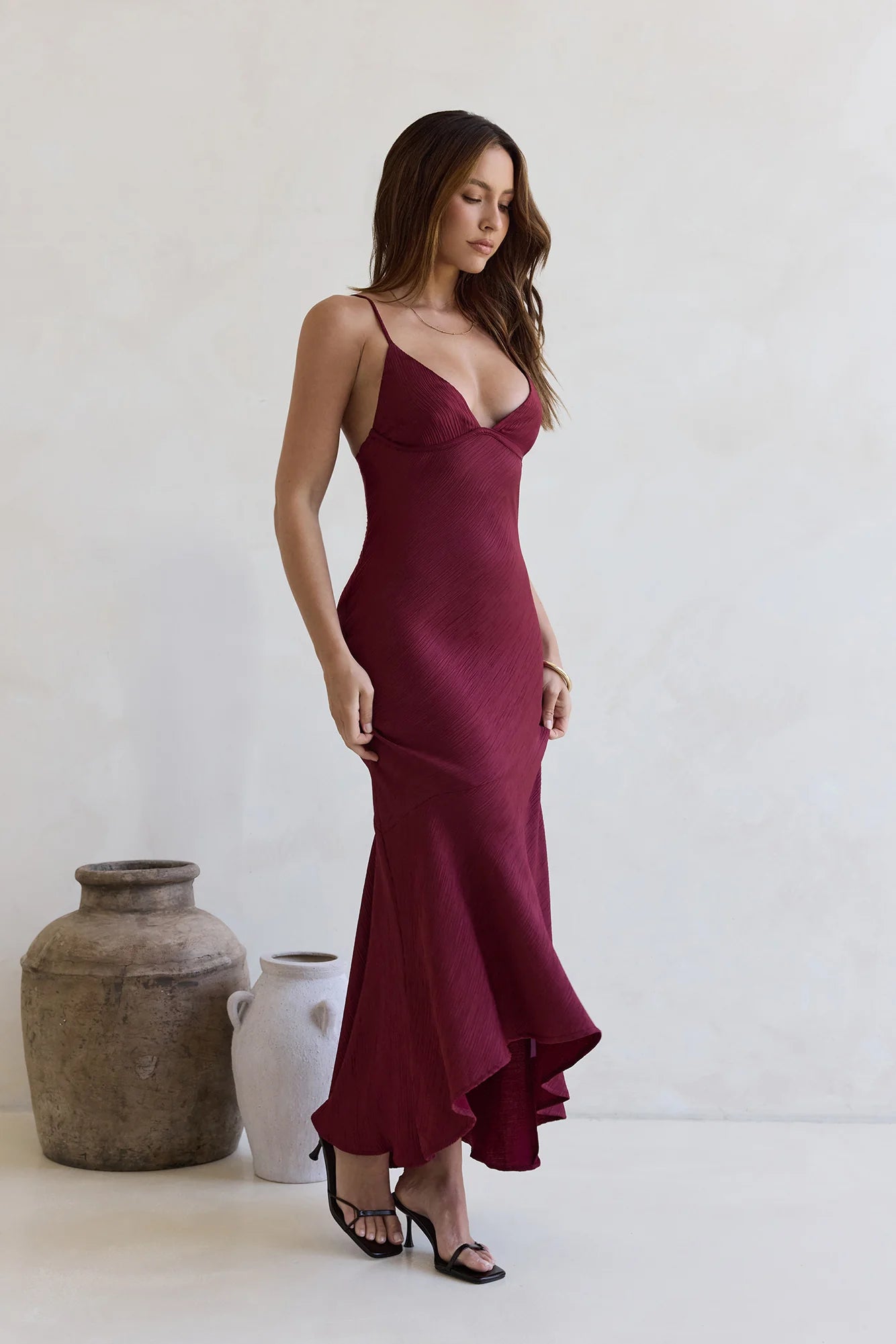 Moving Moments Maxi Dress Burgundy
