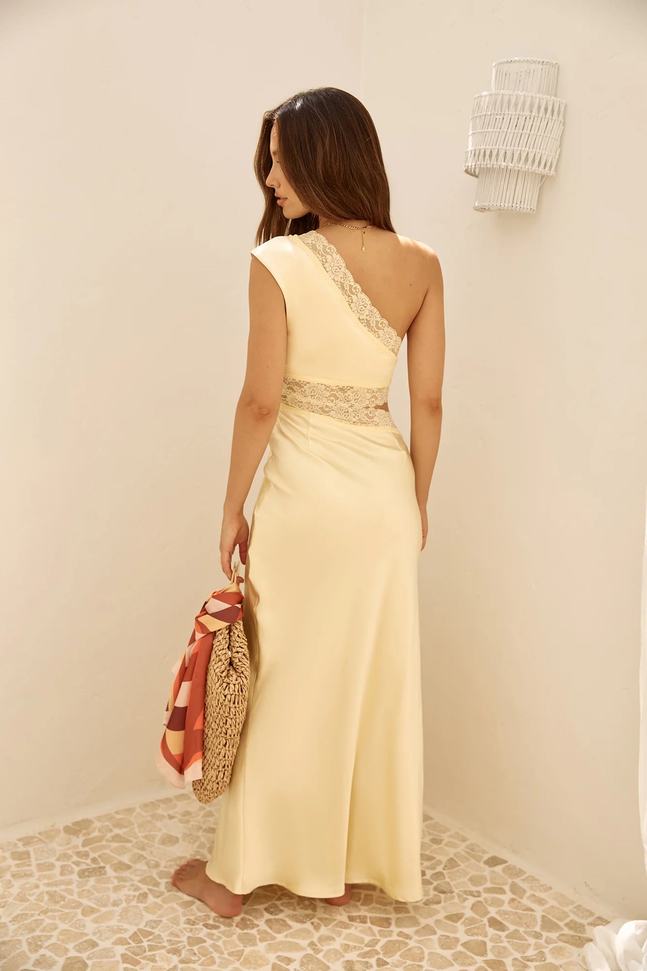 Limitless Love Satin Maxi Dress Yellow