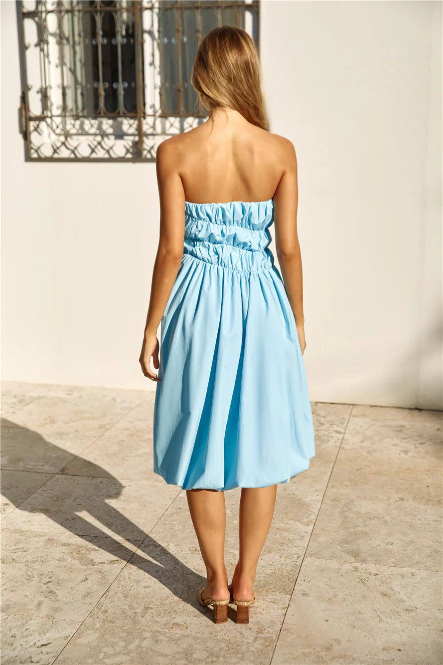 Princess Treatment Bubble Hem Midi Dress