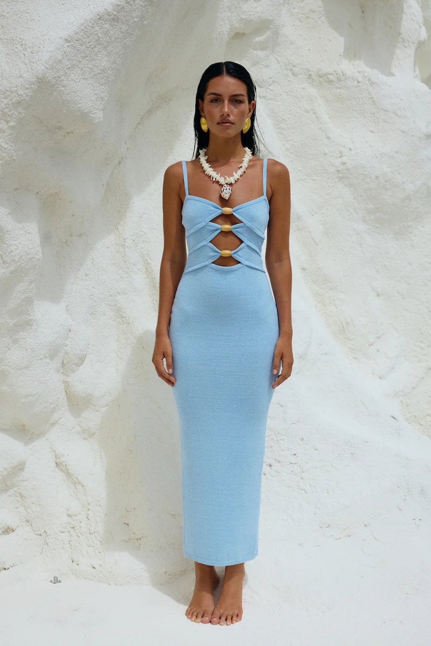 Normani Midi Dress Ice Blue