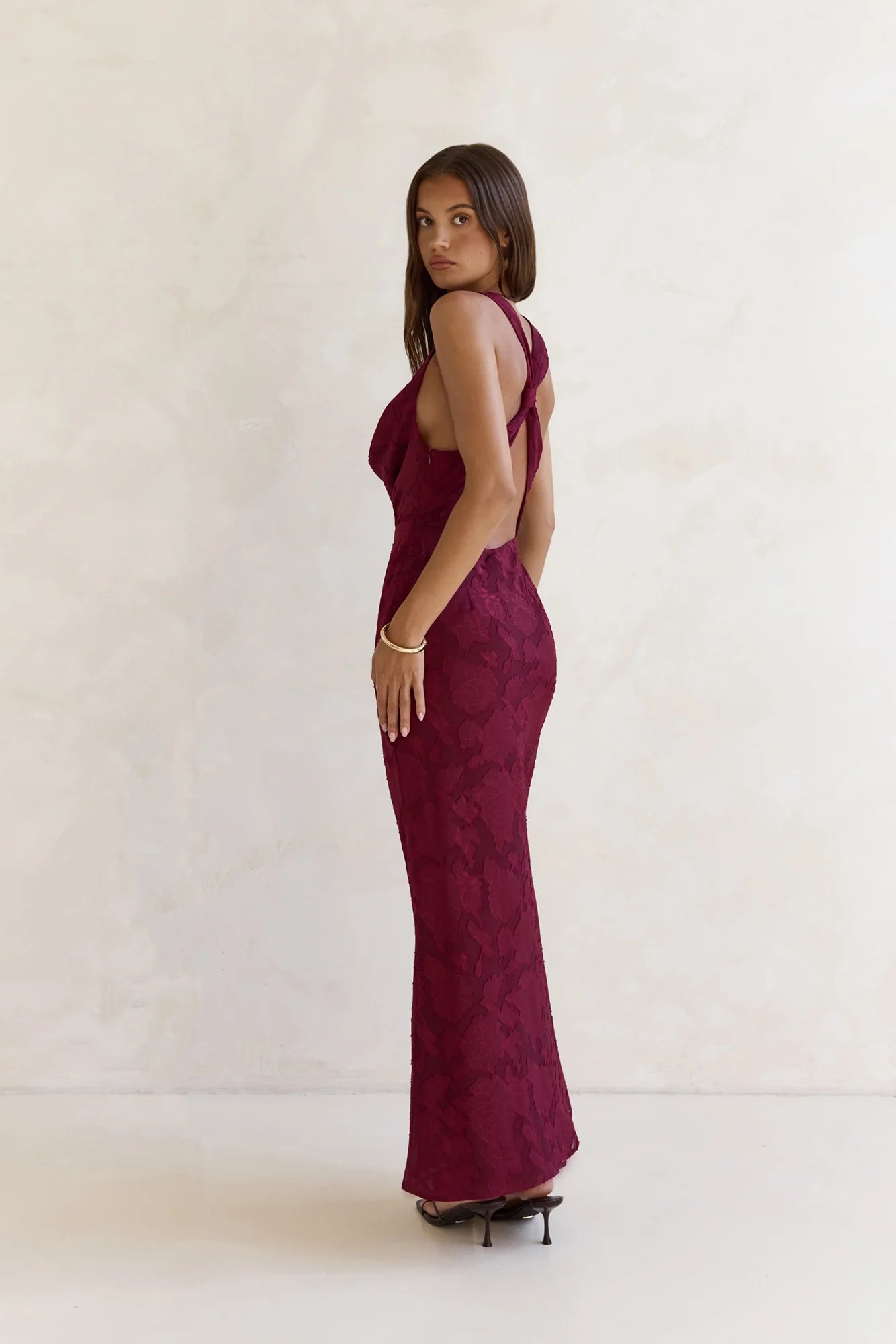 Lasting Luxuries Maxi Dress Wine