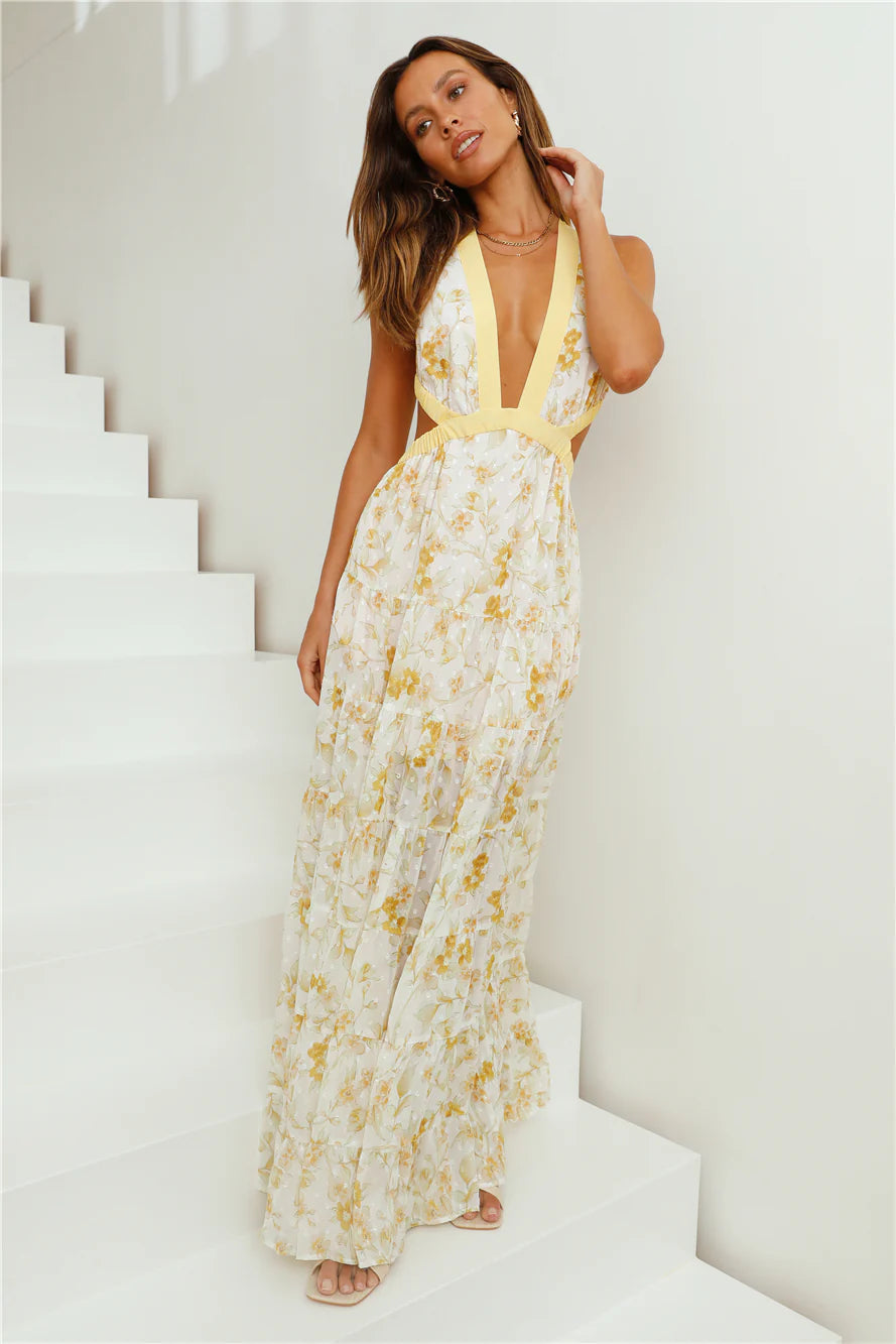 Fashion Forward Maxi Dress Yellow