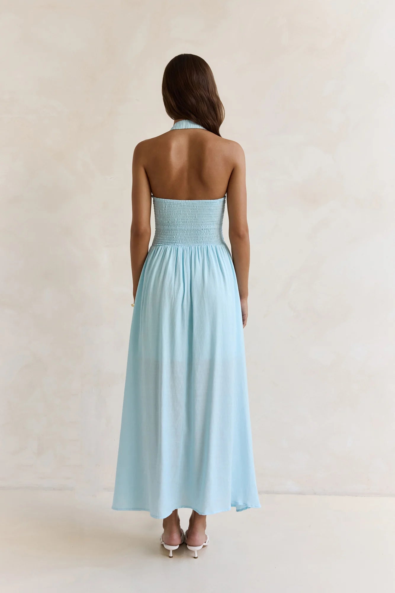 Heart Of Ours Halter Maxi Dress Blue