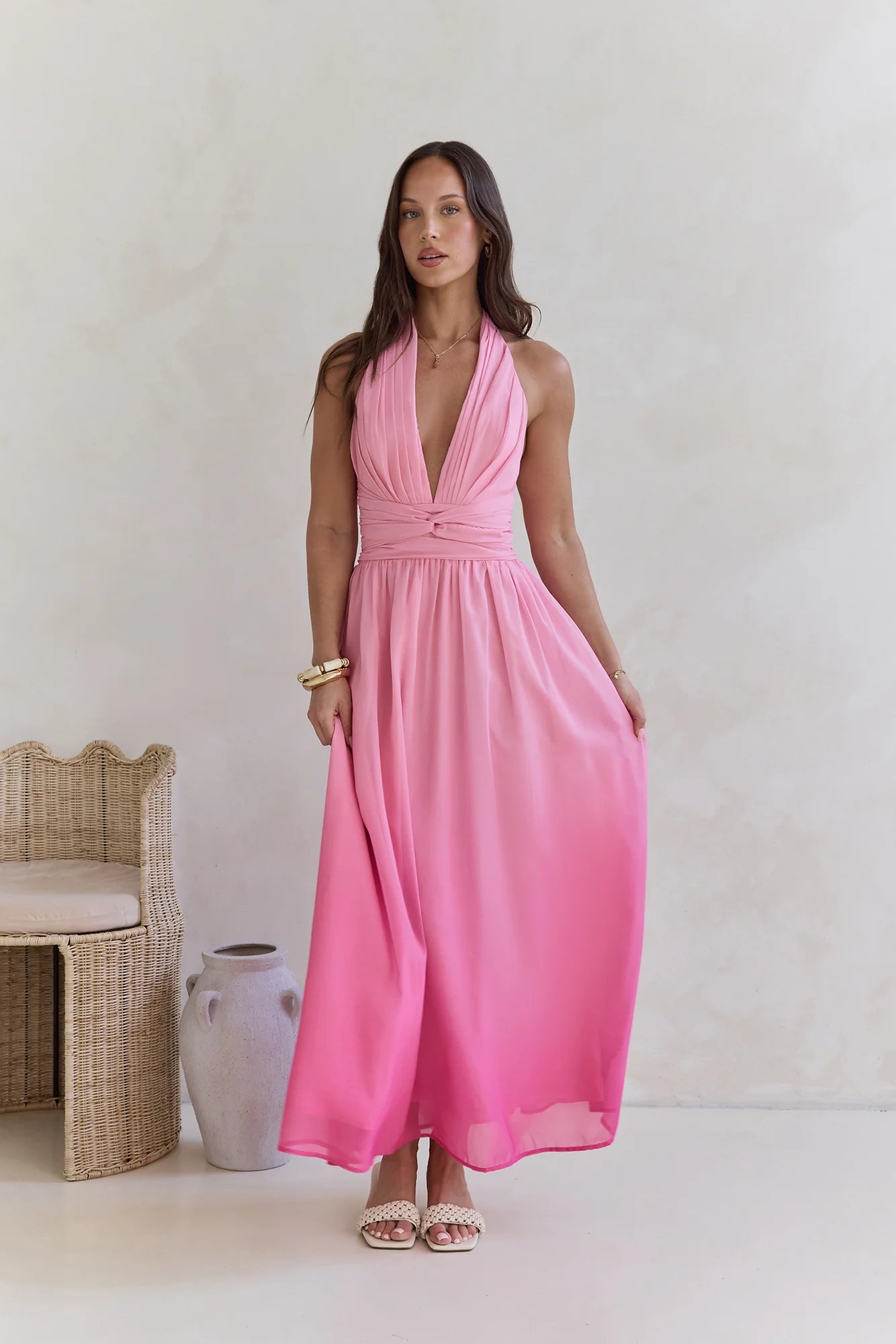 Escape To The Sun Maxi Dress Pink