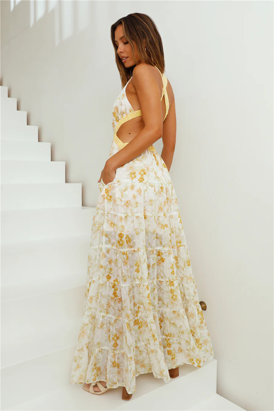 Fashion Forward Maxi Dress Yellow